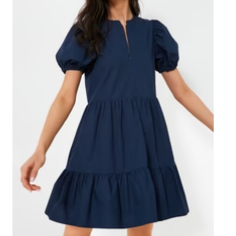Hyacinth House NWOT Navy Puff Sleeve Dress